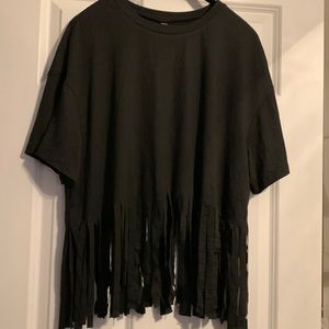 Black fringe shirt